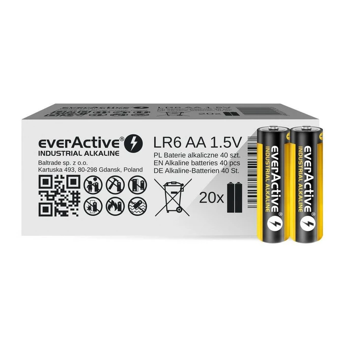 Μπαταρία Alkaline batteries everActive Industrial Alkaline LR6 AA - carton box 40 pcs