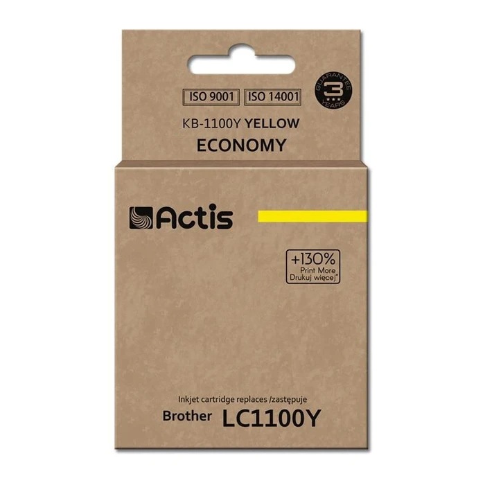 Μελάνι Συμβατό Actis KB-1100Y για Brother LC1100/LC980 Yellow