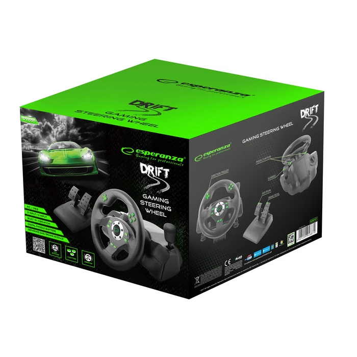 Τιμονιέρα Esperanza Drift EGW101 PC, PS3 Black