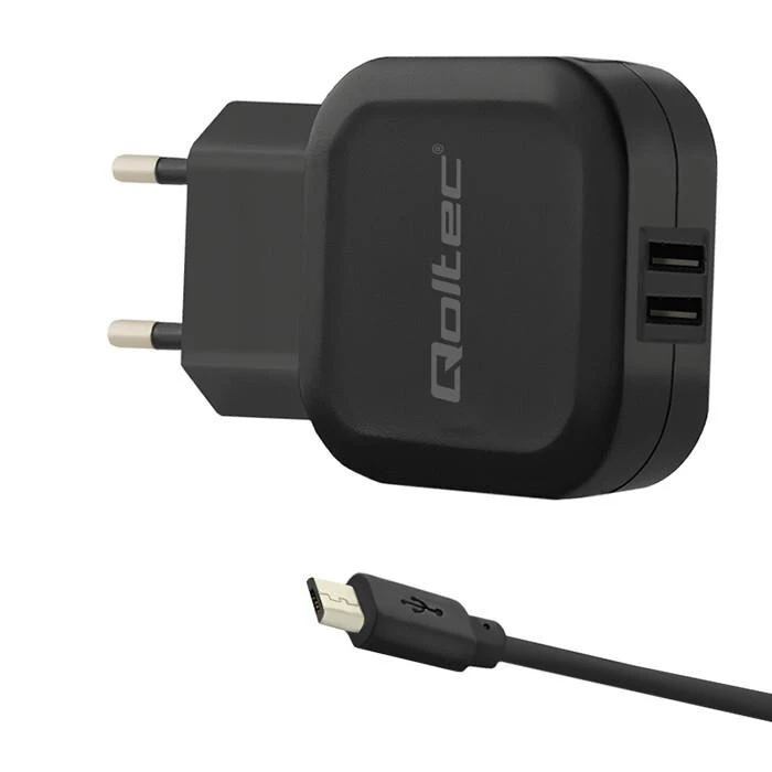 Φορτιστής Πρίζας Qoltec 50187 3400 mA 17W Micro USB, USB
