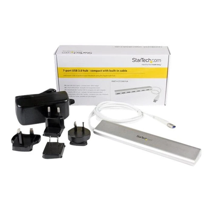 USB Hub StarTech.com 7 Port Compact USB 3.0 Hub with Built-In Cable