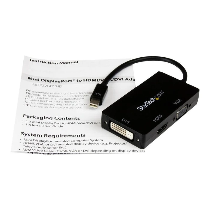 Αντάπτορας StarTech.com 3 in 1 Mini DisplayPort to HDMI / VGA / DVI