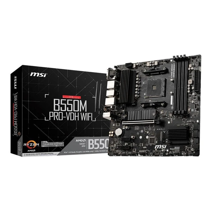 Motherboard MSI B550M PRO-VDH WIFI - Motherboard - micro ATX - Socket AM4 - AMD B550