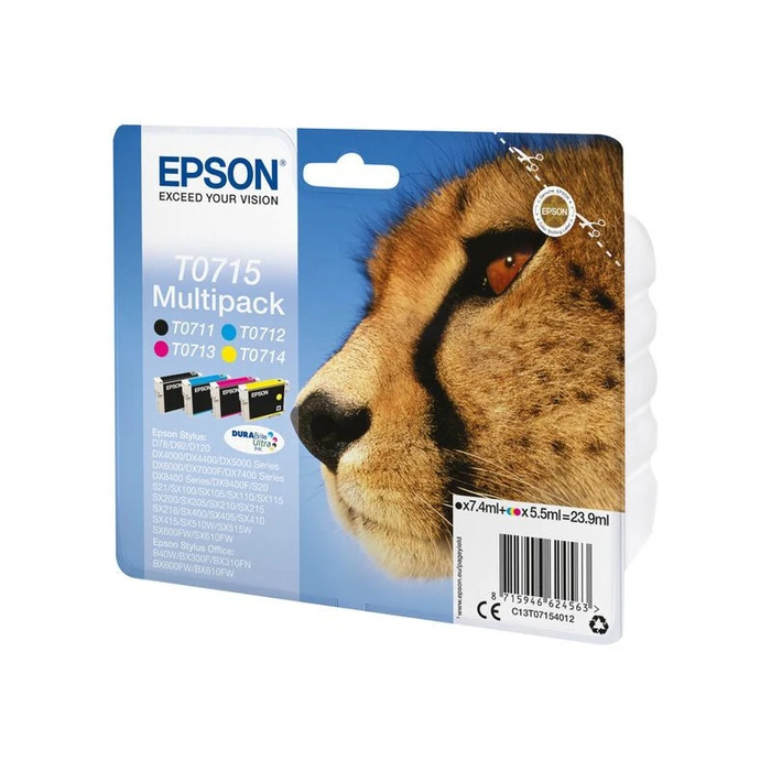 Μελάνι Epson T0715 Multipack - 4-Pack - Black, Yellow, Cyan, Magenta
