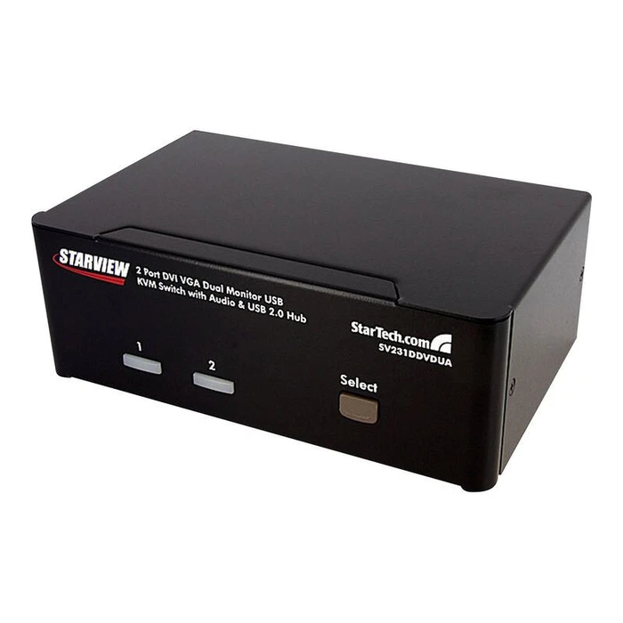 KVM Switch StarTech.com Dual DVI VGA 2 Port Monitor Audio Switch 2-way KVM Switch