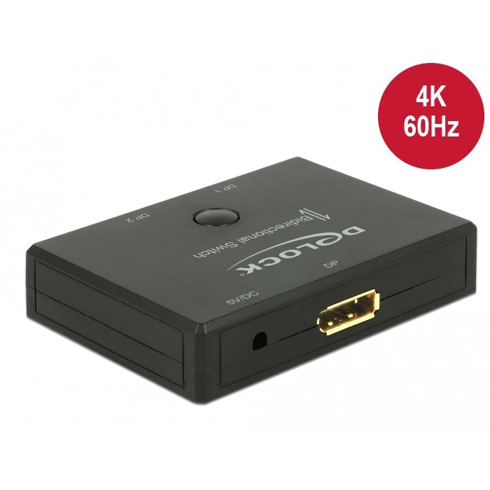 Αντάπτορας Delock Umschalter Displayport 2-1 Bidirectional 4K 60Hz