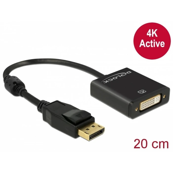 Αντάπτορας Delock DP to DVI 4k M/F Black