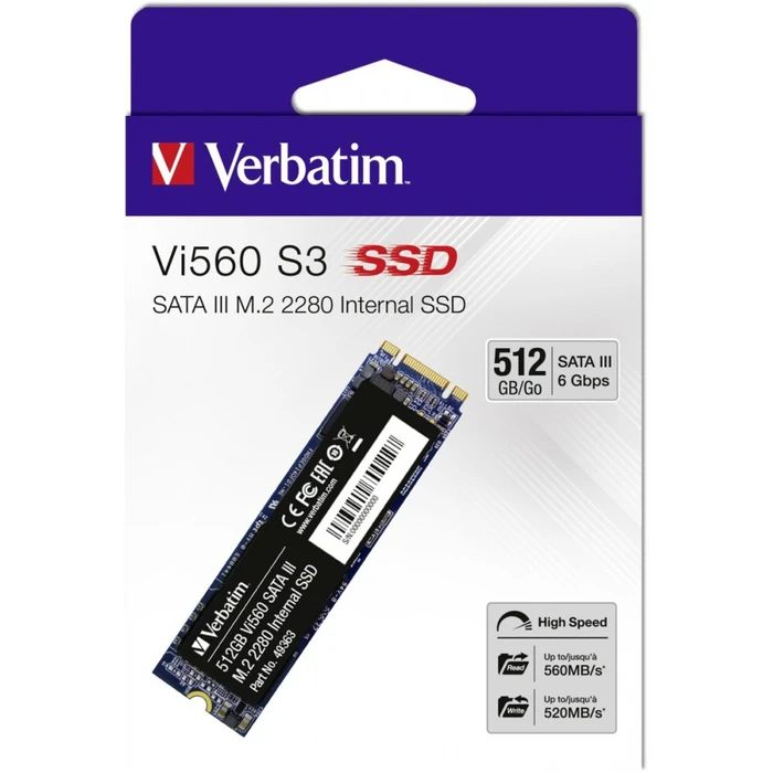 Σκληρός Δίσκος M.2 SSD 512GB Verbatim Vi560 S3
