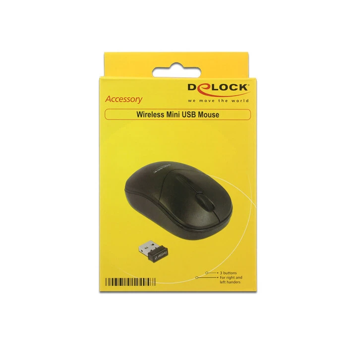 Ποντίκι Ασύρματο Delock GHz Black