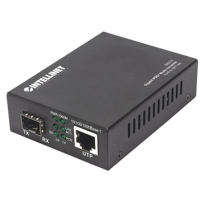 Network Switch Intellinet Gigabit PoE + Medienkonverter RJ45 SFP 120km