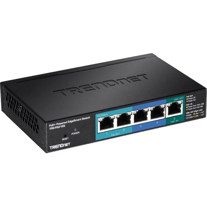 Network Switch Trendnet 5-Port Gbit EdgeSmart PoE+ 18 W Metall
