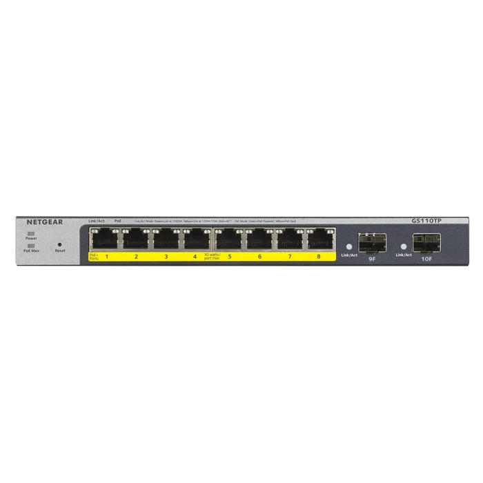 Network Switch Netgear GS110TP Managed L2/L3/L4 Gigabit (10/100/1000) Grey v1