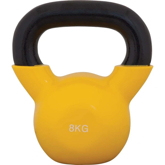 Kettlebell με επένδυση Βινυλίου 8kg (κίτρινο)