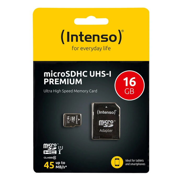 Κάρτα Μνήμης Micro-SDHC 16GB Intenso UHS-I