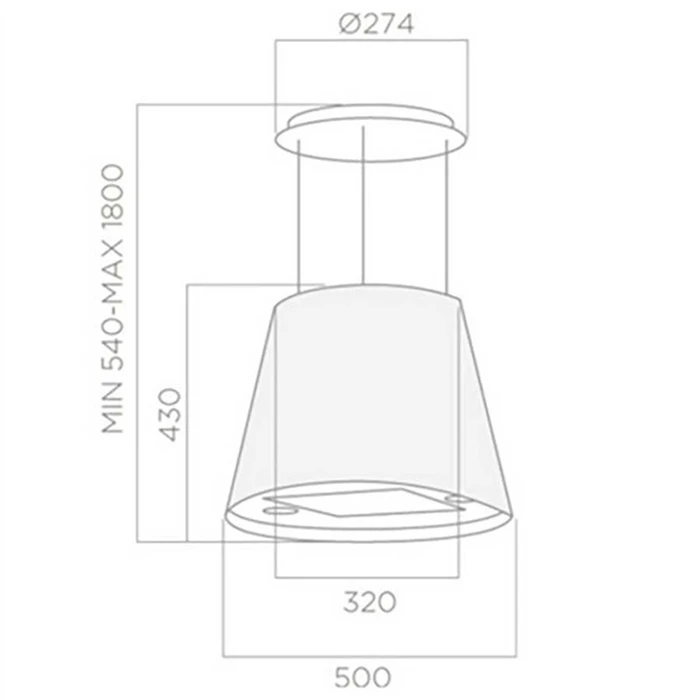 Απορροφητήρας Νησίδα Elica Juno White/F/51