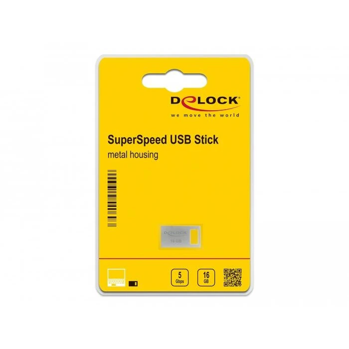 USB Flash 16GB DeLOCK 54069 USB 3.2 Silver