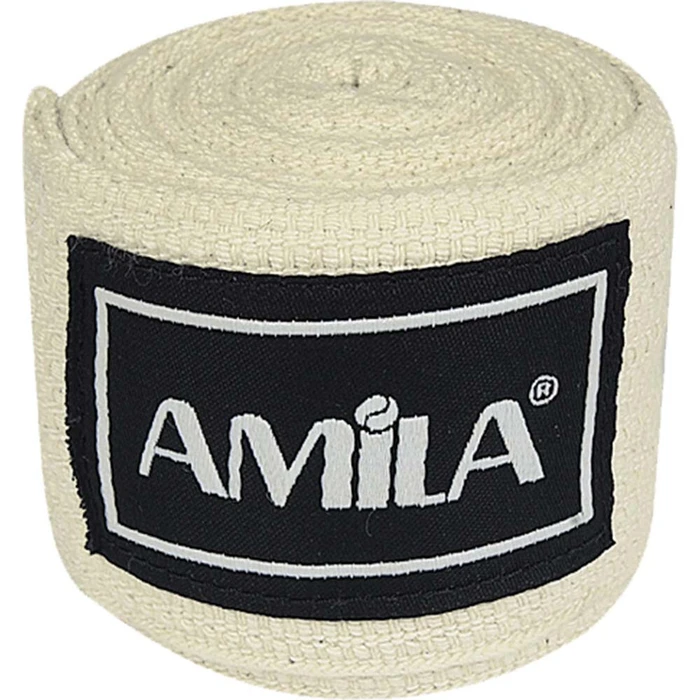 Μπανταζ Πυγμαχιας Amila Ελαστικο 3m - Λευκό