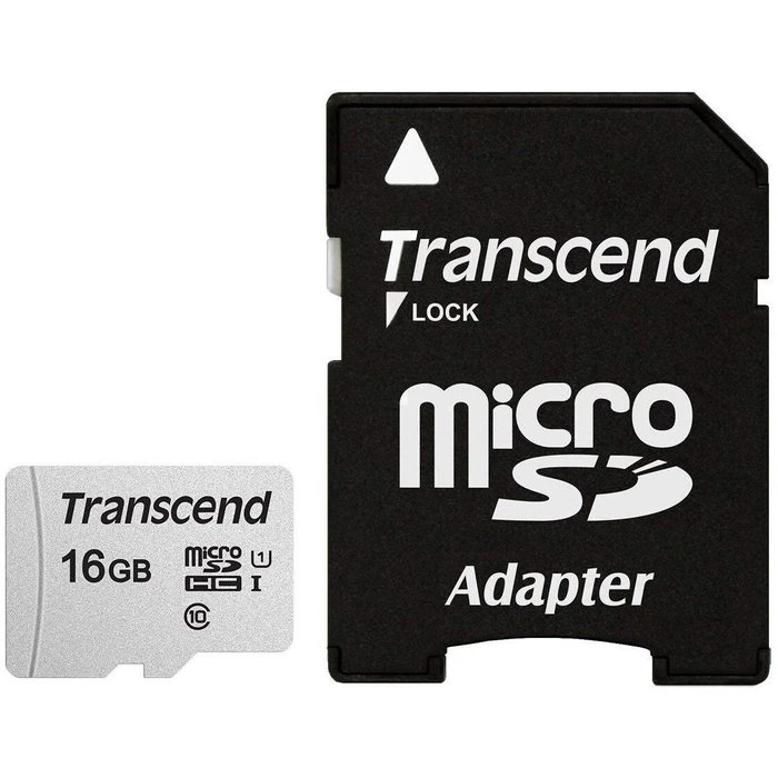 Κάρτα Μνήμης Micro-SDHC 16GB Transcend USD300S-A w/Adapter