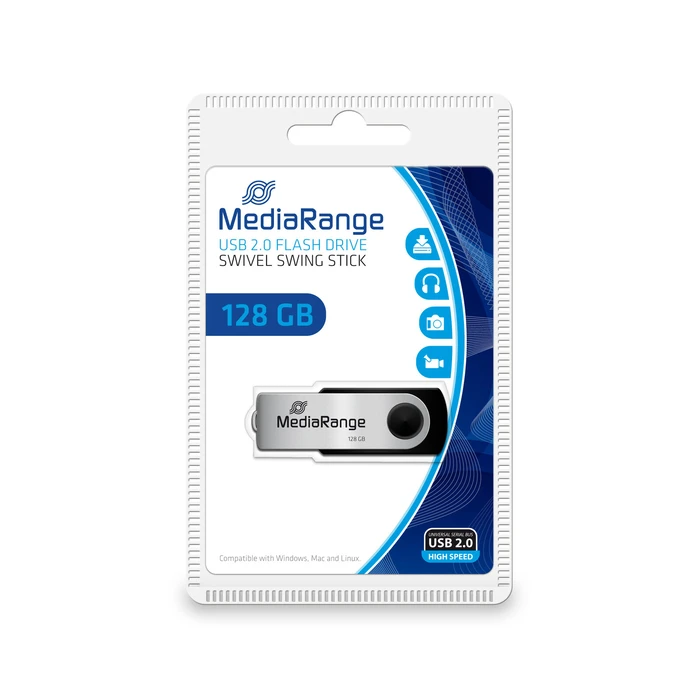 USB Flash 128GB MediaRange USB 2.0 Flexi