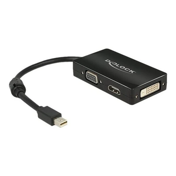 Αντάπτορας Delock mini DP to VGA/HDMI/DVI Black