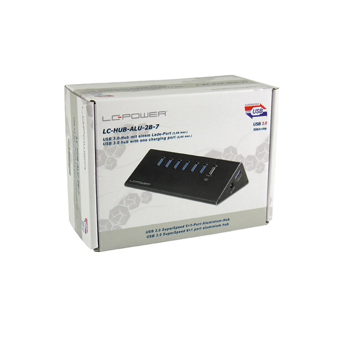 USB Hub LC Power 6x USB 3.0 ALU 7B