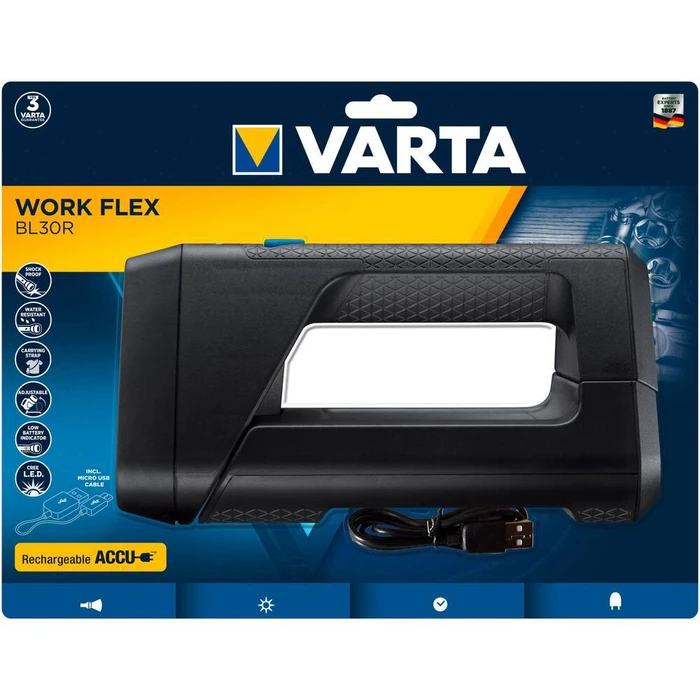 Φακός Varta Work Flex BL30R Light Rechargeable Hand Lamp