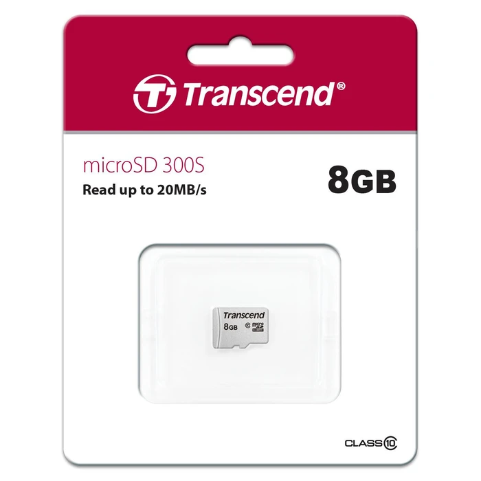 Κάρτα Μνήμης microSDHC 8GB Transcend 300S Class 10