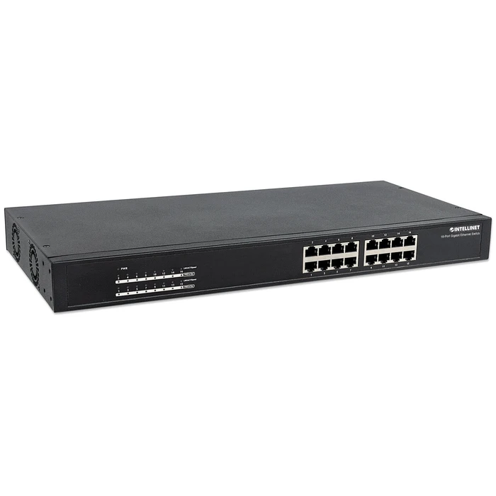 Network Switch 16-port Intellinet GE Rackmount PoE+
