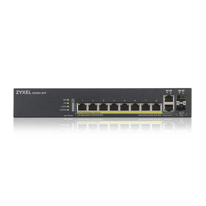 Network Switch 8-port ZyXEL GE GS1920-8HPV2 PoE+