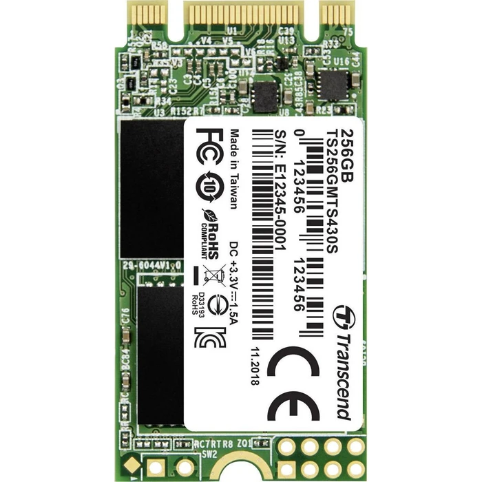 Σκληρός Δίσκος M.2 SSD 256GB Transcend MTS430S 3D NAND