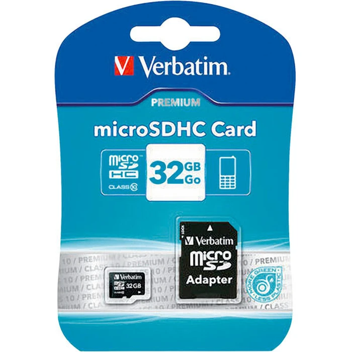 Κάρτα Μνήμης microSDHC 32GB Verbatim Class 10 UHS-I Incl Adapter