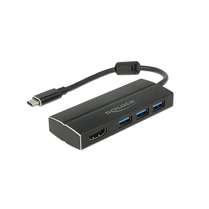 Docking Station Delock USB3.1 Gen1/C to 3x USB3.0/A,HDMI 4K 30Hz