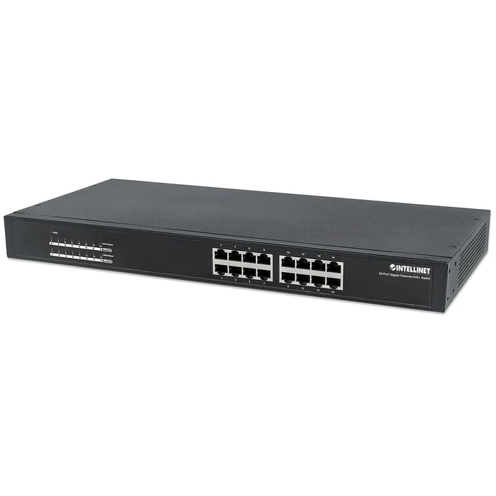 Network Switch 16-port Intellinet GE Rackmount PoE+