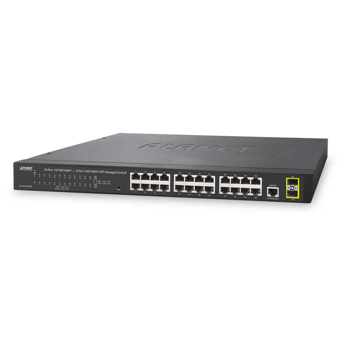 Network Switch 24-Port Planet Layer 2 Managed Gigabit Ethernet +