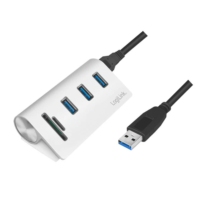 Card Reader LogiLink USB 3.0, 3-Port Silver