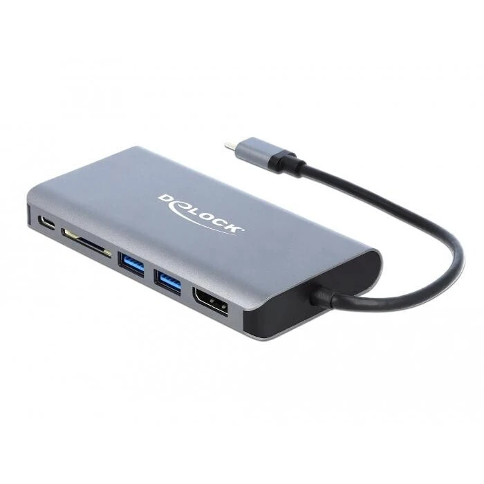 Docking Station Delock USB-C 4K-HDMI/DP/USB3.0/SD/LAN