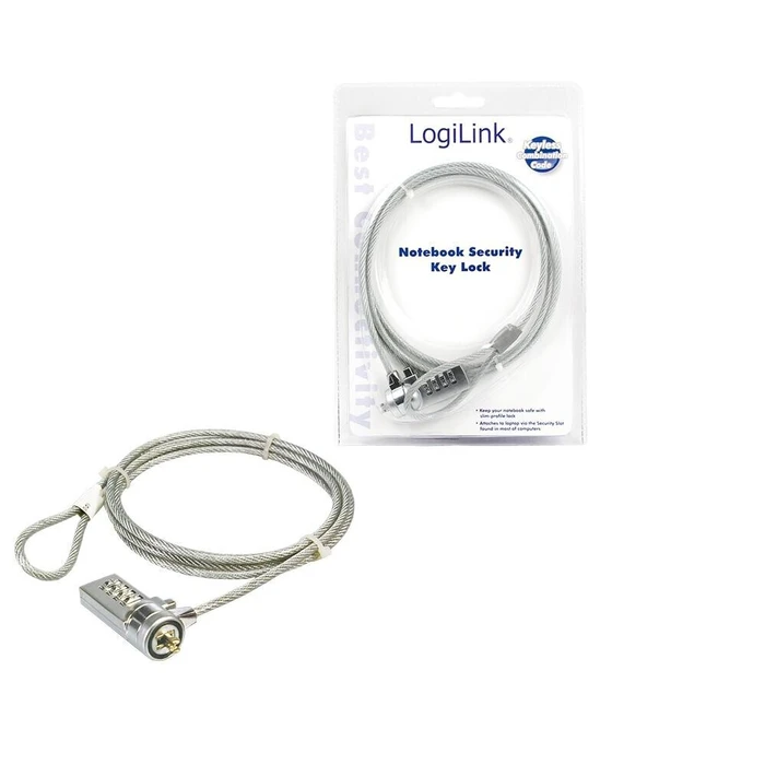 Κλειδαριά Laptop LogiLink Notebook Security Lock 1,50m