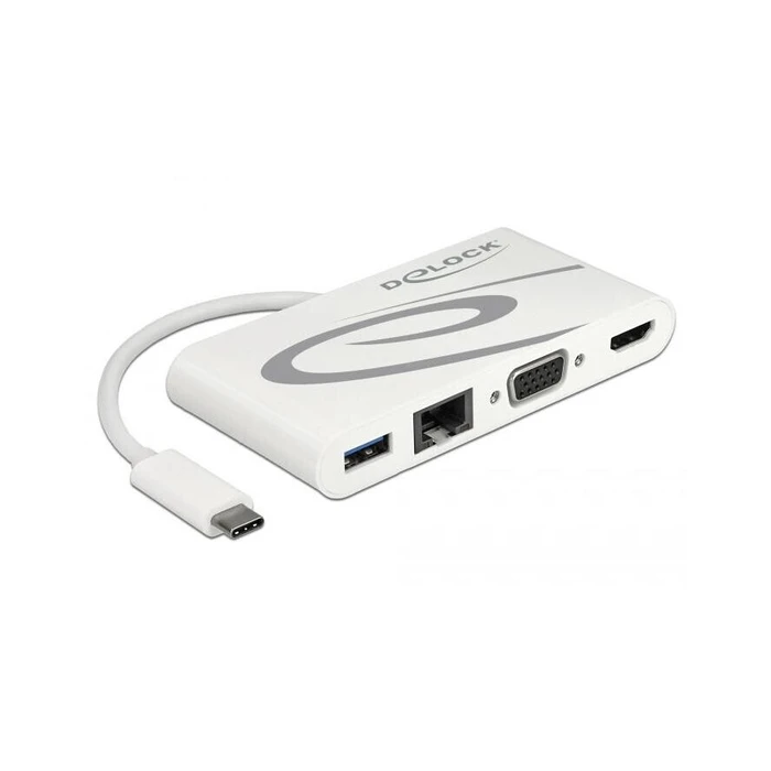 Docking Station Delock USB3.1/C to LAN/HDMI 4K 30Hz/VGA/USB