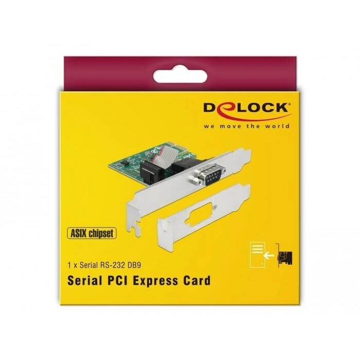 Controller Delock PCI Express 1x Seriell + Low profile