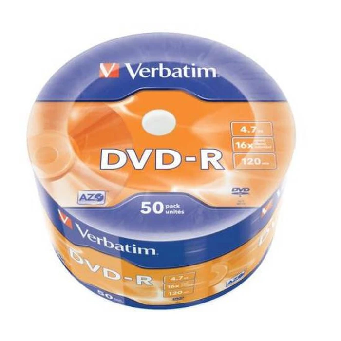 DVD-R Verbatim DVD-R Matt Silver 50 Pack Wrap Spindle