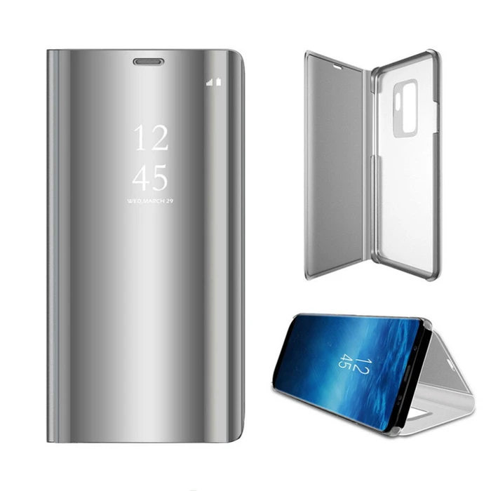Smart Clear View Case for Huawei P40 silver