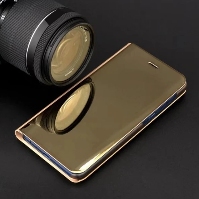 Smart Clear View Case for Huawei P40 Pro gold