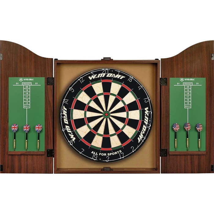 Στόχος τρίχινος Win Max σε ξύλινη θήκη με 6 Βελάκια 46x3,