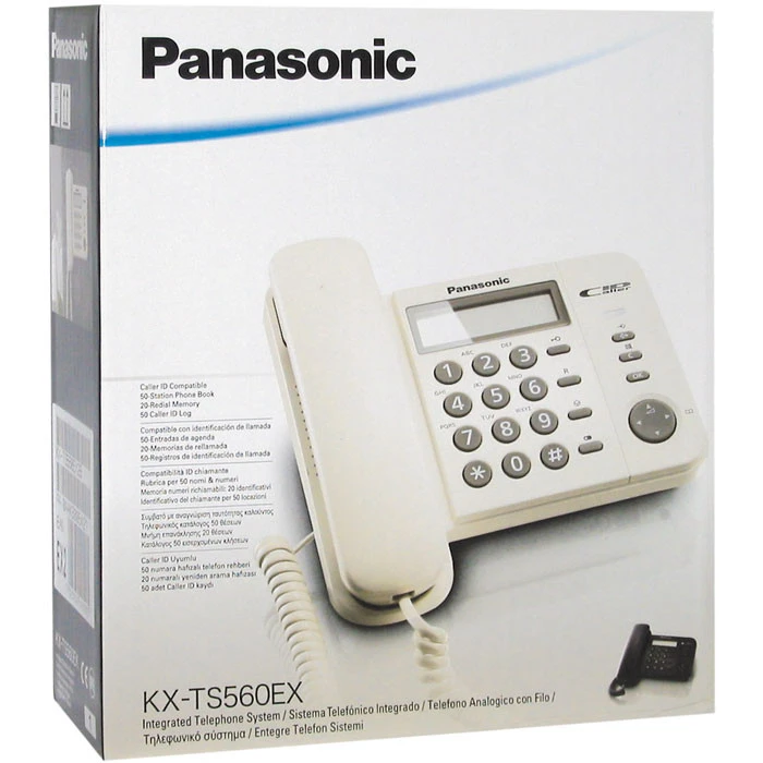Τηλέφωνο Ενσύρματο Panasonic KX-TS 560EX2B Μαύρο