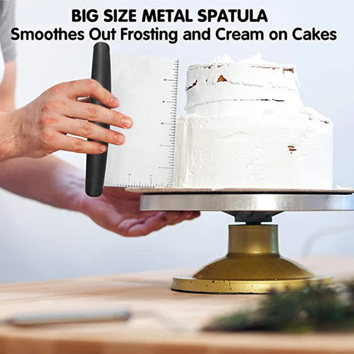 Σπάτουλα-Κόφτης Ζύμης HUH-0021, με μεζούρα, ανοξείδωτο