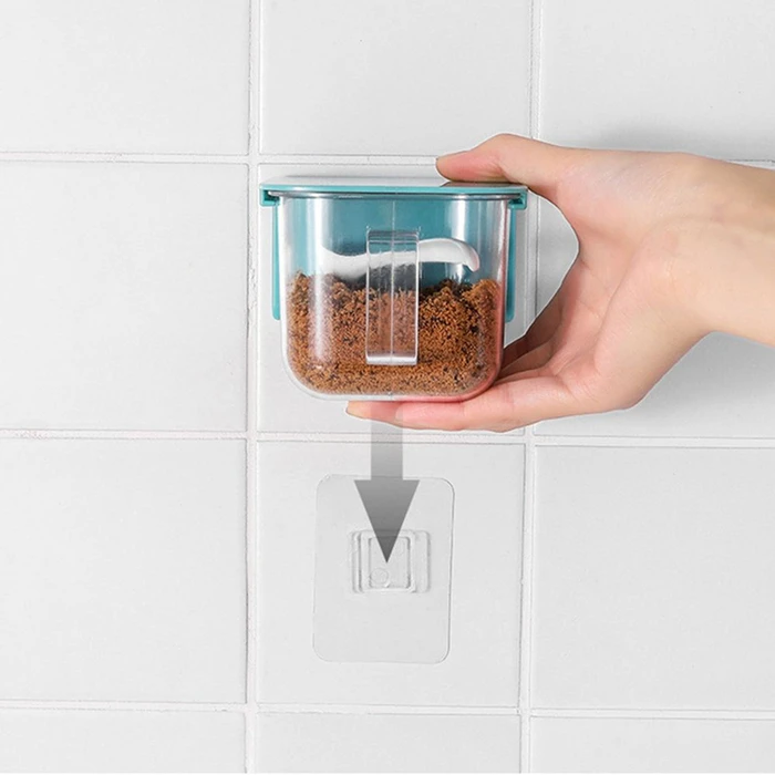 Δοχείο Αποθήκευσης Μπαχαρικών HUH-0053, με κουταλάκι, 420ml, γαλάζιο