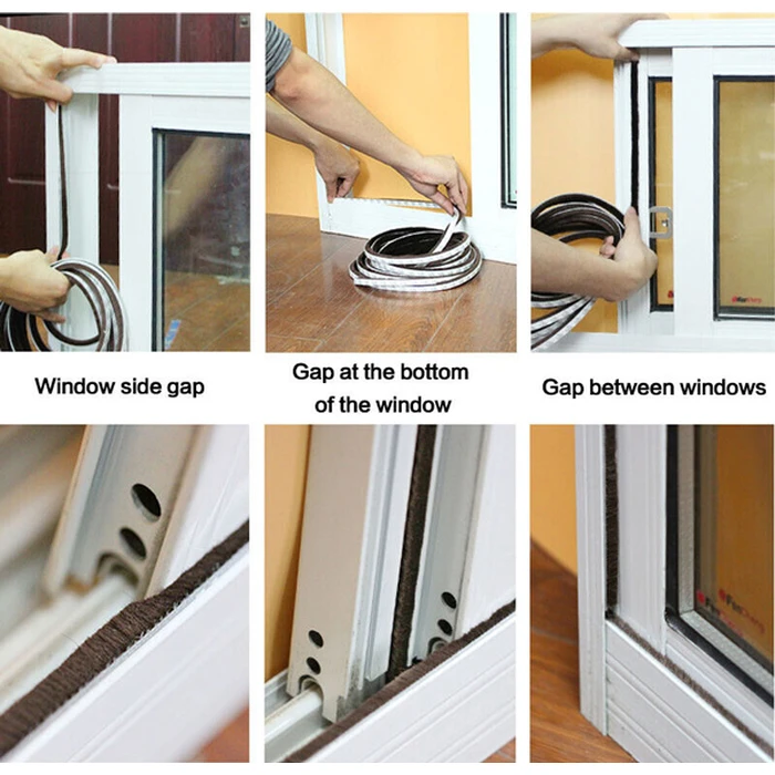 Αεροστόπ Home Use HUH-0086 για Παράθυρα, 7X6Mm, 5M, Καφέ