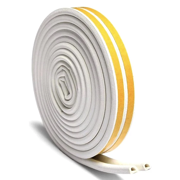 UNBRANDED Αυτοκόλλητη μονωτική ταινία για παράθυρα 9x6mm 5m λευκή