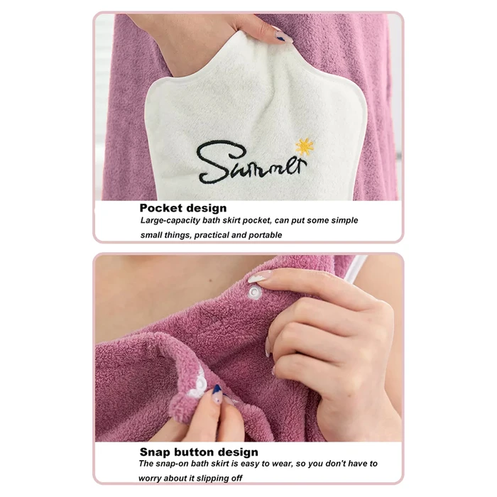 Πετσέτα-Μπουρνούζι Μπάνιου Roxxani HUH-0099, 85X150cm, Μωβ