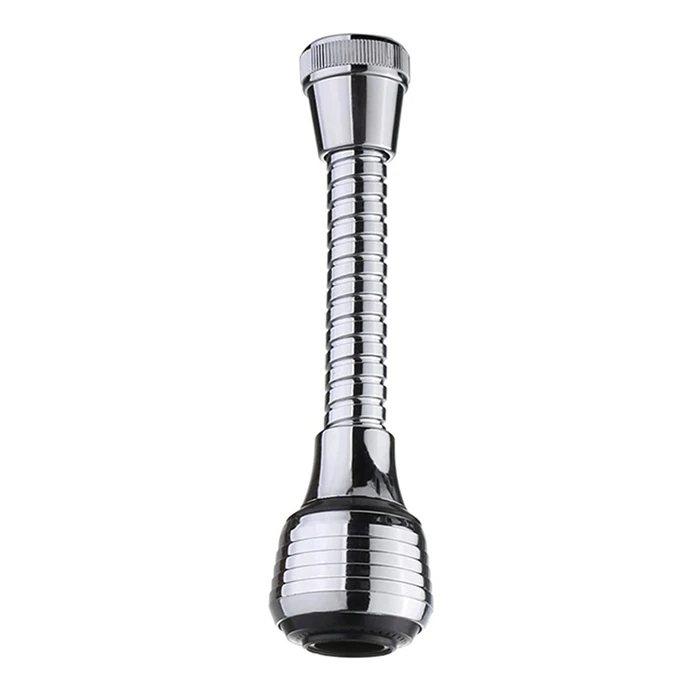 Κεφαλή Βρύσης Home Use HUH-0104 με Εύκαμπτο Σπιράλ, 14.5Cm, Ασημί